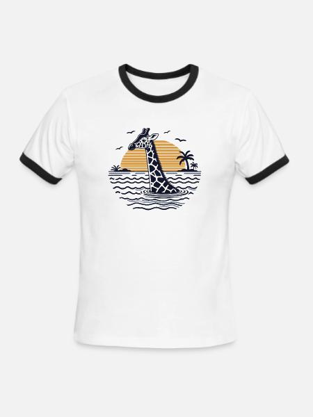 Relative Shallowness - Men's Ringer T-Shirt - white/black