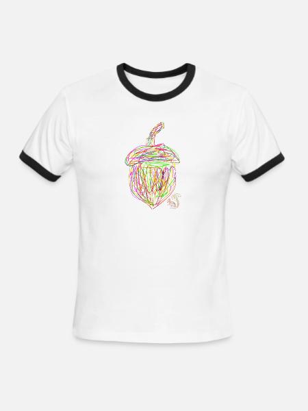 squirrel - Men's Ringer T-Shirt - white/black