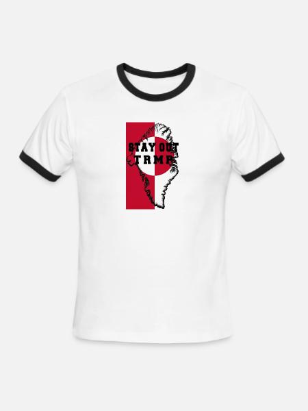 Greenland red white - Men's Ringer T-Shirt - white/black