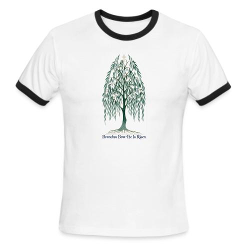 Easter Branches Bow Willow T Shirt, Easter Gift - Men's Ringer T-Shirt