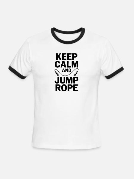 Keep Calm and Jump Rope - Men's Ringer T-Shirt - white/black