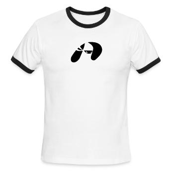 Ninja - Men's Ringer T-Shirt - white/black - Front - Jackson (183cm)