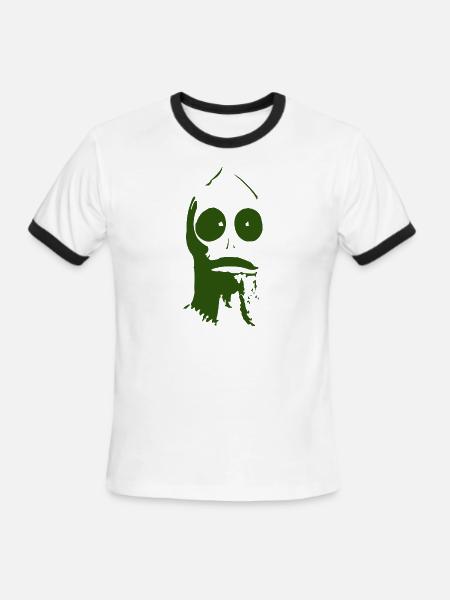 sleestak_copy - Men's Ringer T-Shirt - white/black