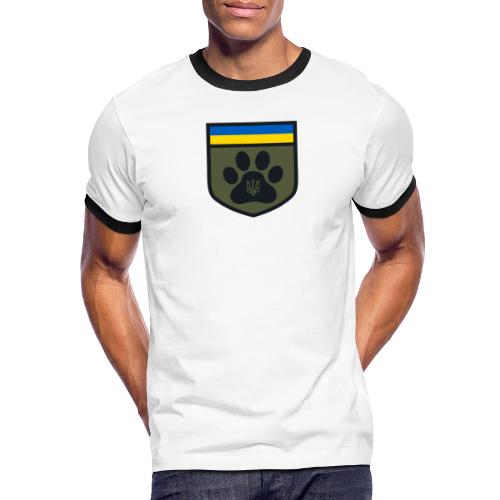 UKRAINE FELINE DEFENSE FORCE EMBLEM - Men's Ringer T-Shirt