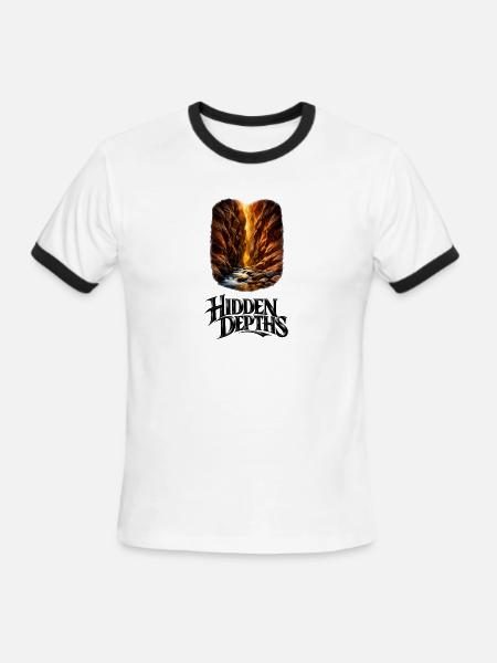 Hidden Depths Canyon Glow - Men's Ringer T-Shirt - white/black