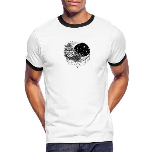 Crescent Moon Floral - Men's Ringer T-Shirt