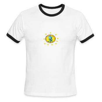Zooba Battle Arena - Men's Ringer T-Shirt - white/black - Front - Jackson (183cm)
