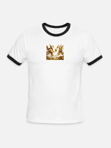 Golden Windfall Angels - Men's Ringer T-Shirt - white/black