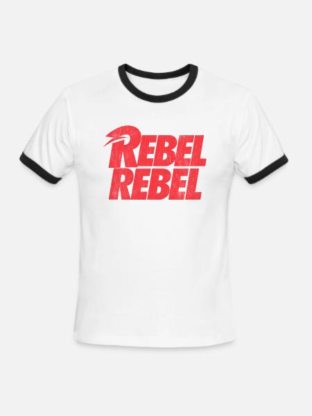 David Bowie Rebel Rebel Red - Men's Ringer T-Shirt - white/black