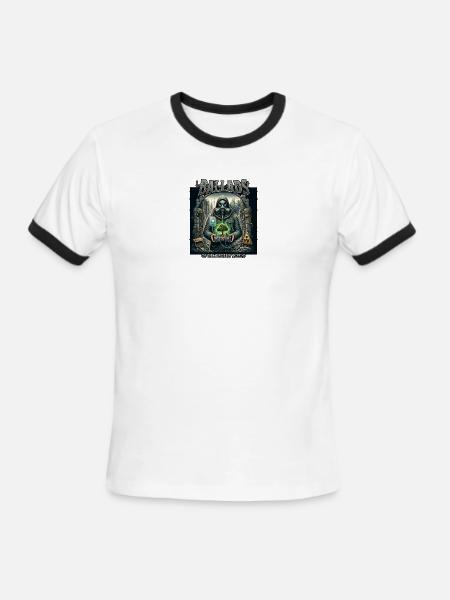 Broken World Ballads - Men's Ringer T-Shirt - white/black