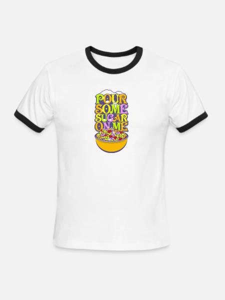 Pour Some Sugar On Me Cereal - Men's Ringer T-Shirt - white/black