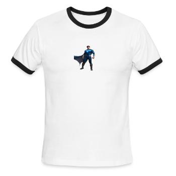 Freeze Frame: The Speed of Time - Men's Ringer T-Shirt - white/black - Front - Jackson (183cm)