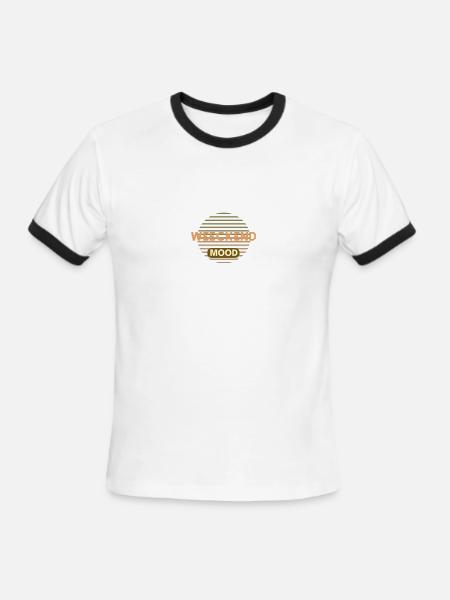 weekend mood - Men's Ringer T-Shirt - white/black