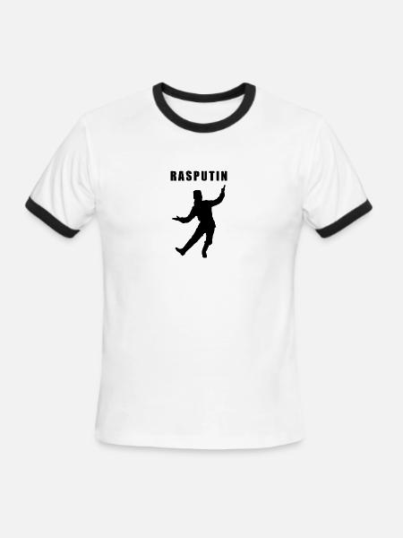 Ra Ra Rasputin Dance Challenge - Men's Ringer T-Shirt - white/black