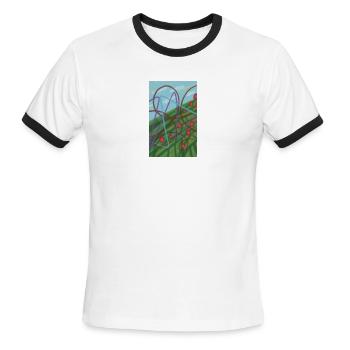 Ferris - Men's Ringer T-Shirt - white/black - Front - Jackson (183cm)
