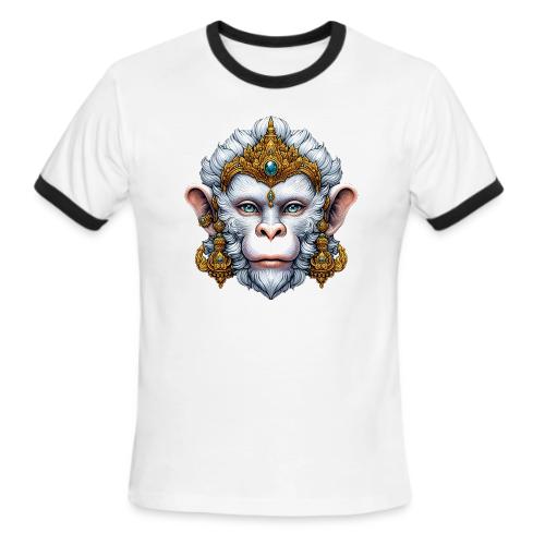 Thai Hanuman Monkey Deity Mask - Men's Ringer T-Shirt