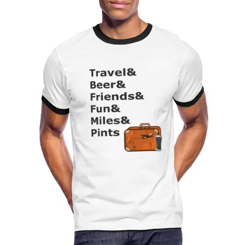 & Miles & Pints - Dark Lettering - Men's Ringer T-Shirt