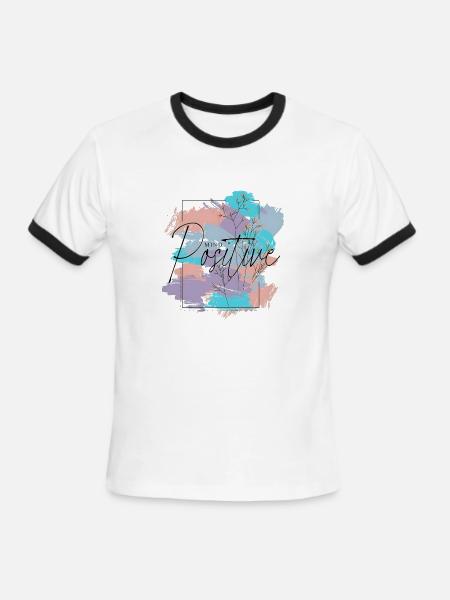 Mind Positive - Men's Ringer T-Shirt - white/black