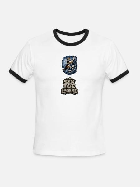Alpine Husky Climber - Men's Ringer T-Shirt - white/black