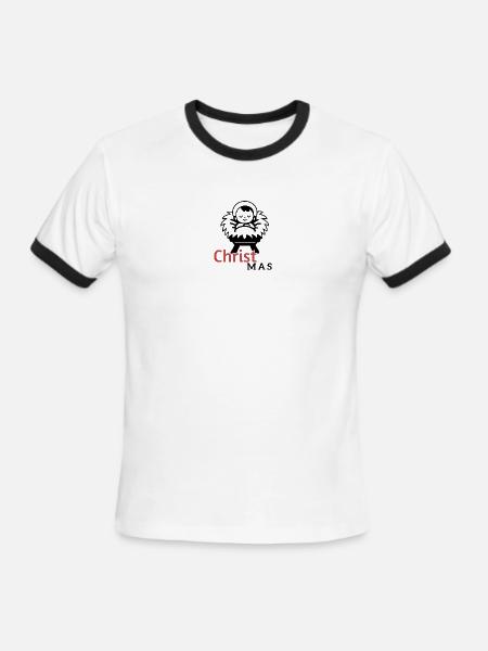 Baby Jesus Christmas - Men's Ringer T-Shirt - white/black