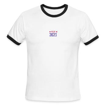 year 2003 - Men's Ringer T-Shirt - white/black - Front - Jackson (183cm)