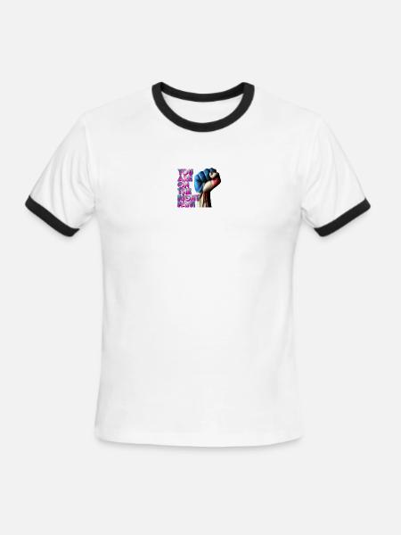 french resistance - Men's Ringer T-Shirt - white/black