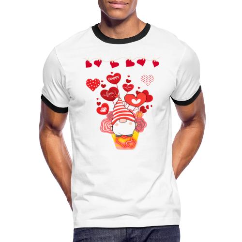 Design wrapped in love hearts, vibrating in love. - Men's Ringer T-Shirt