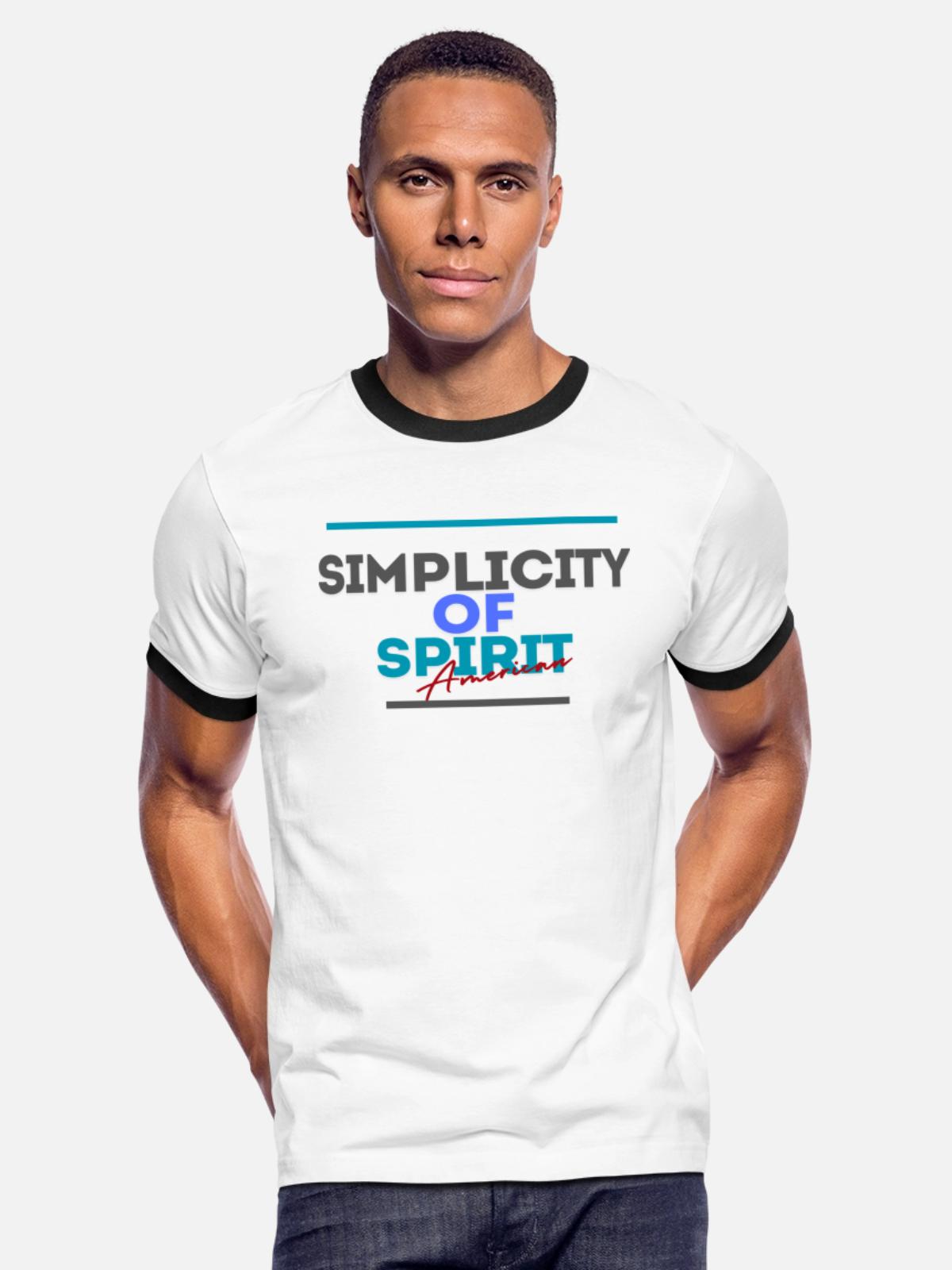 Simplicity of spirit - Men's Ringer T-Shirt - white/black - Front - Jackson (183cm)