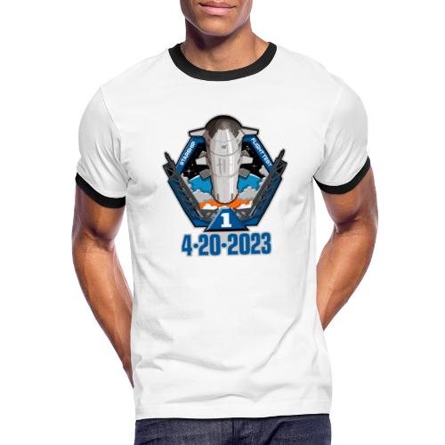 Starship Flight Test 4-20-2023 - Men's Ringer T-Shirt