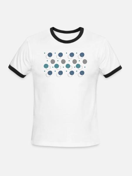 Bubbles - Men's Ringer T-Shirt - white/black
