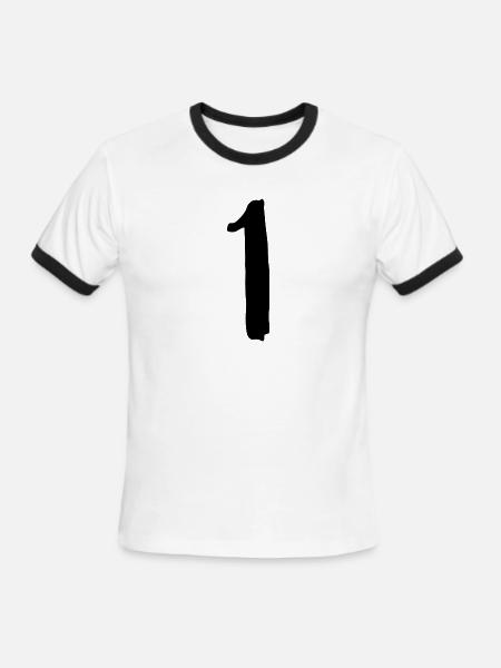 1 - Men's Ringer T-Shirt - white/black