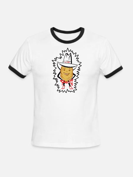 Slim Chipley - Men's Ringer T-Shirt - white/black