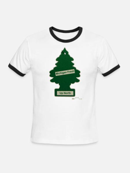 Up North Scent - Men's Ringer T-Shirt - white/black
