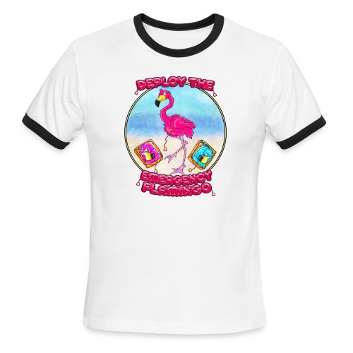 Emergency Flamingo - Men's Ringer T-Shirt