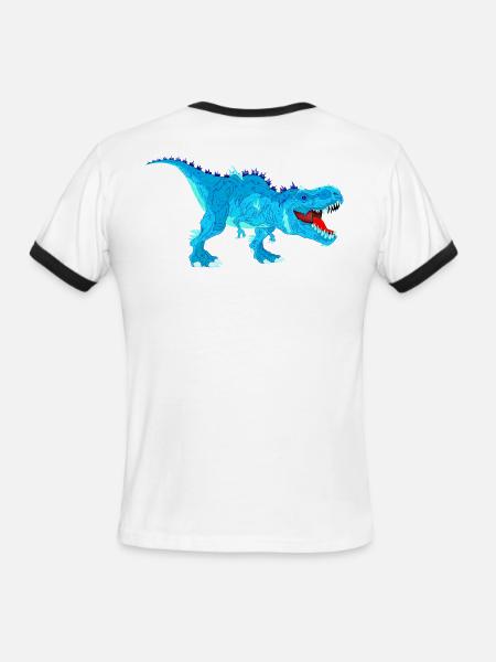 Icy Rex - Men's Ringer T-Shirt - white/black