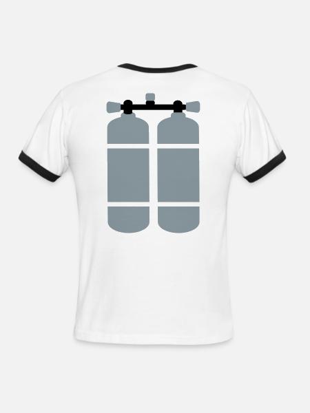 scuba - Men's Ringer T-Shirt - white/black