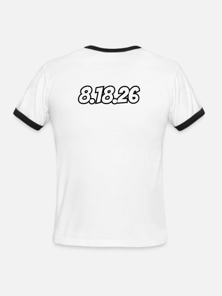 25K on 8.18.26 - Men's Ringer T-Shirt - white/black