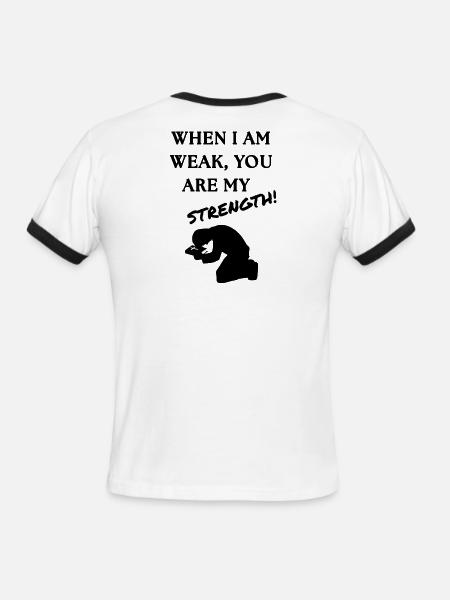 Strength Burst Comic Style - Men's Ringer T-Shirt - white/black