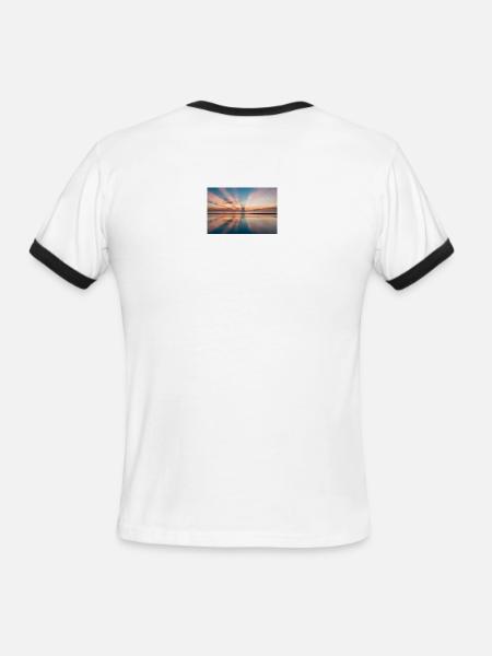 comfy merchant - Men's Ringer T-Shirt - white/black