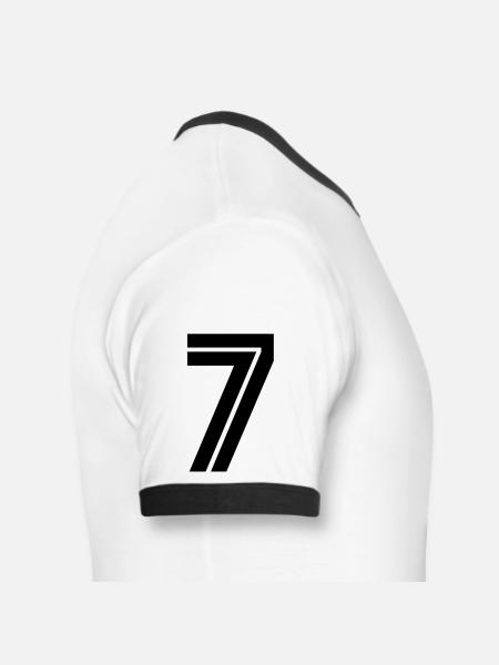 7 - Men's Ringer T-Shirt - white/black