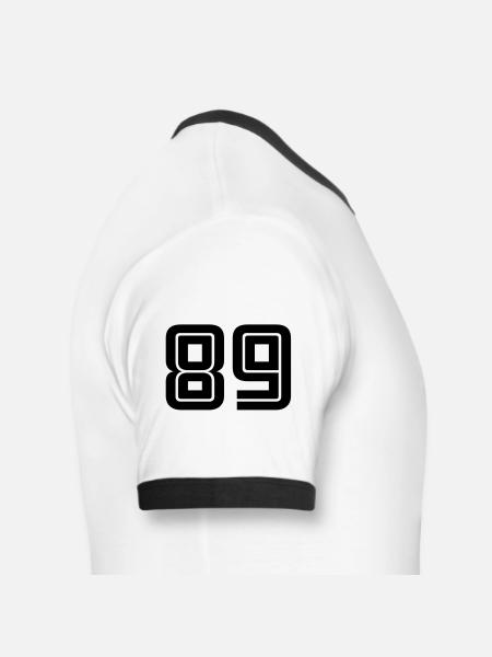 89 - Men's Ringer T-Shirt - white/black