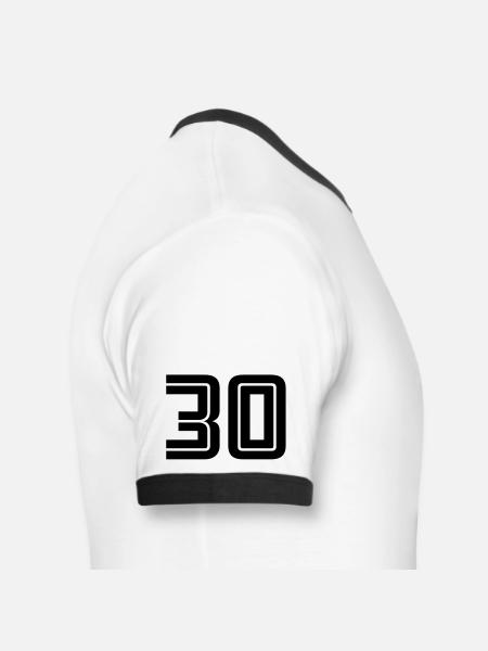 30 - Men's Ringer T-Shirt - white/black