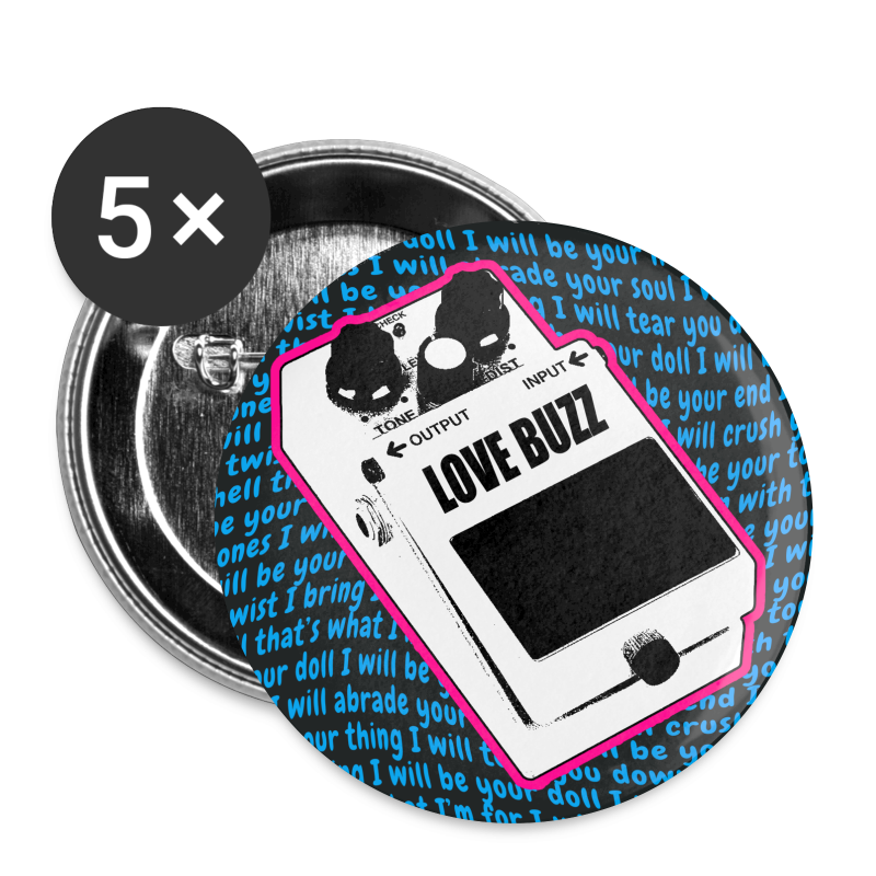 LOVE BUZZ lgbtq pride button - Buttons large 2.2'' (5-pack)