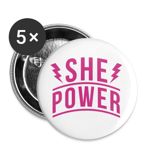 She Power - Buttons large 2.2'' (5-pack)