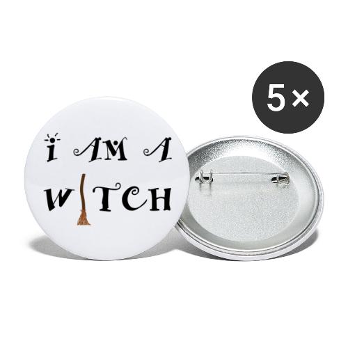 I Am A Witch Word Art - Buttons large 2.2'' (5-pack)