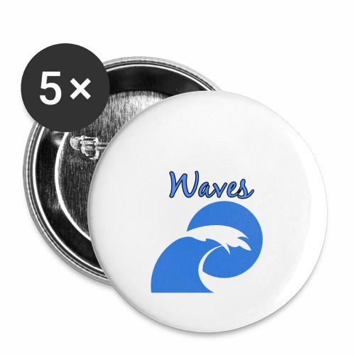 Waves - Buttons large 2.2'' (5-pack)