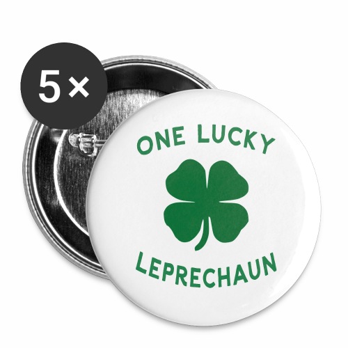 Lucky Leprechaun St Patrick Day Irish Shamrock. - Buttons large 2.2'' (5-pack)