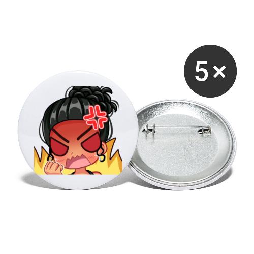 Angry Emote - Buttons large 2.2'' (5-pack)