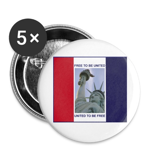 Statue of Liberty USA Freedom - Buttons large 2.2'' (5-pack)
