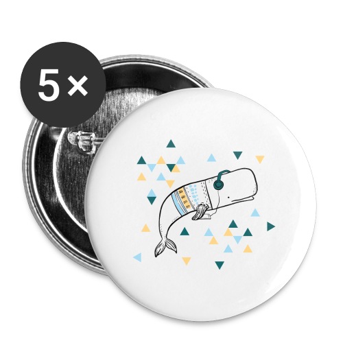 Music Whale - Buttons large 2.2'' (5-pack)